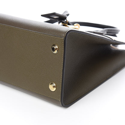 Louis Vuitton Taurillon City Steamer MM Kaki Creme Black 8 of 10