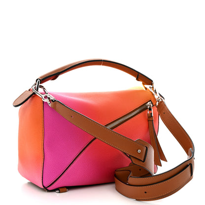 Loewe Calfskin Medium Puzzle Bag Orange Sunset 3 of 9