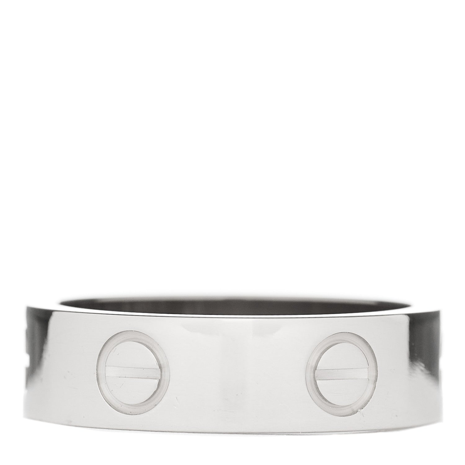 Cartier 18K White Gold 5.5mm LOVE Ring 54 6.75 3 of 5