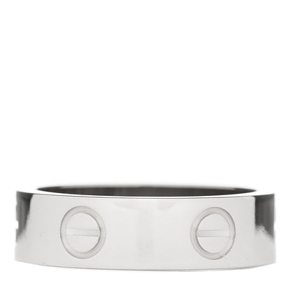 Cartier 18K White Gold 5.5mm LOVE Ring 54 6.75 3 of 5