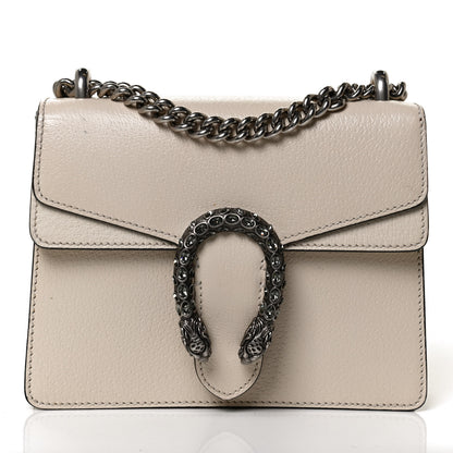 Gucci Textured Calfskin Crystal Mini Dionysus Shoulder Bag Mystic White 8 of 12