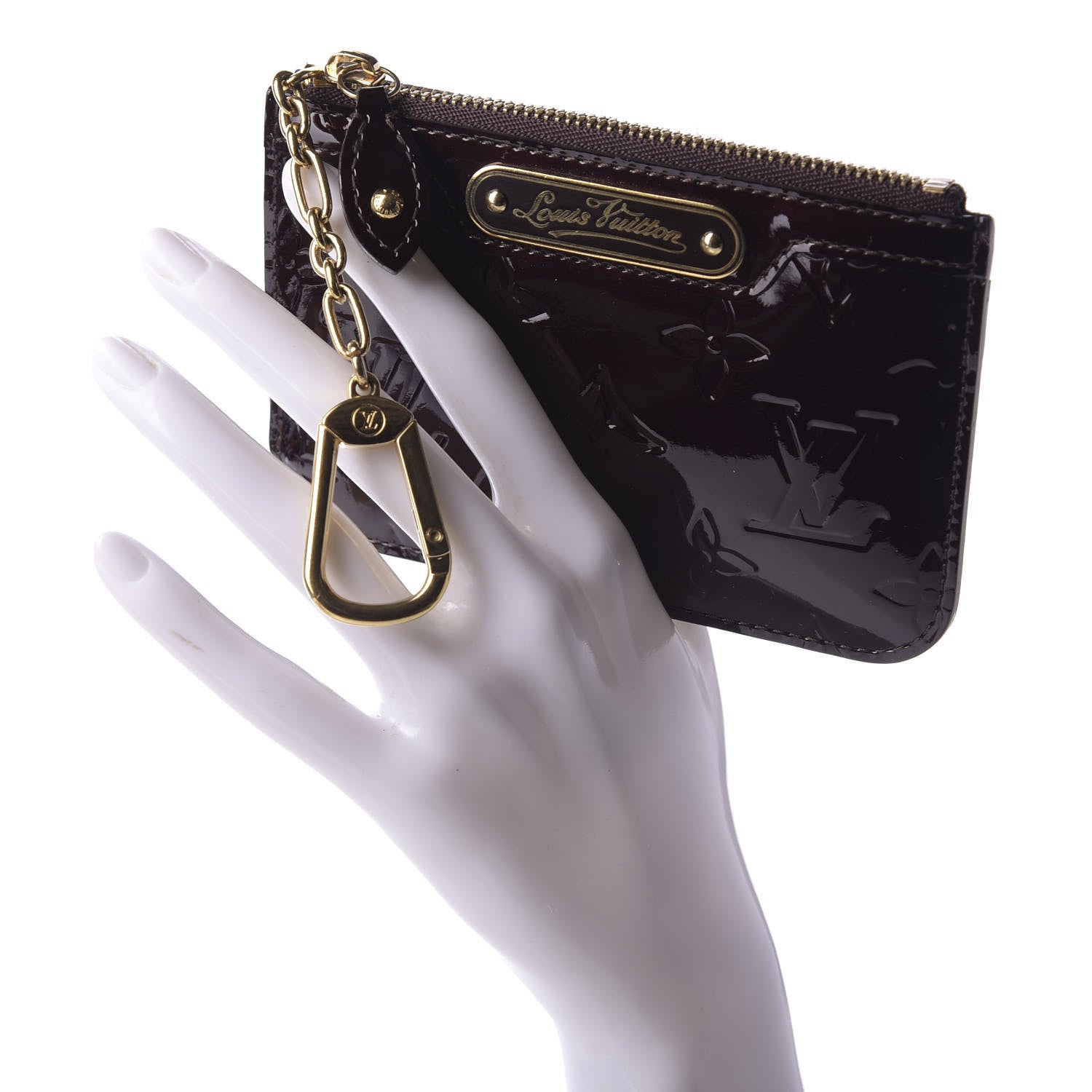 Louis Vuitton Vernis Key Pouch Amarante 2 of 7