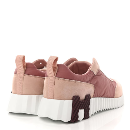 Hermes Parachute Fabric Suede Goatskin Bouncing Sneakers 36.5 Rose Rose Opaline 4 of 8