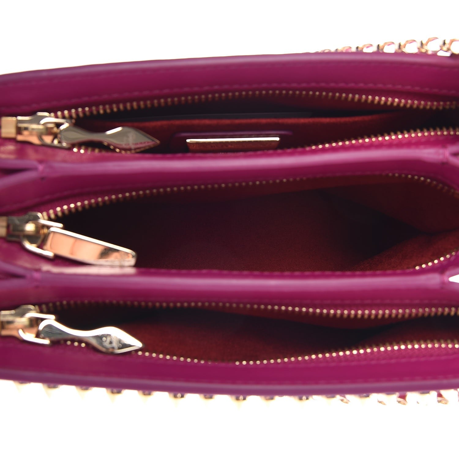 Christian Louboutin Calfskin Spiked Tribouli Crossbody Pink 6 of 8