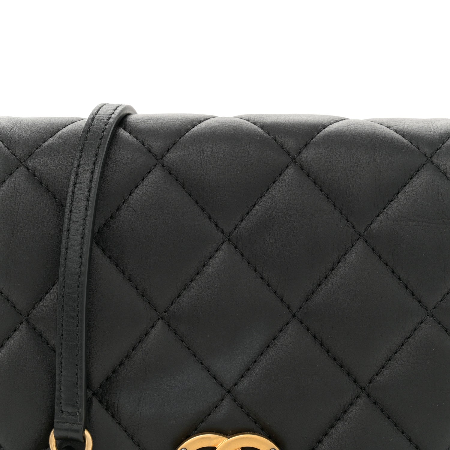 Chanel Calfskin Quilted Mini Nailed CC Flap Bag Black 8 of 11