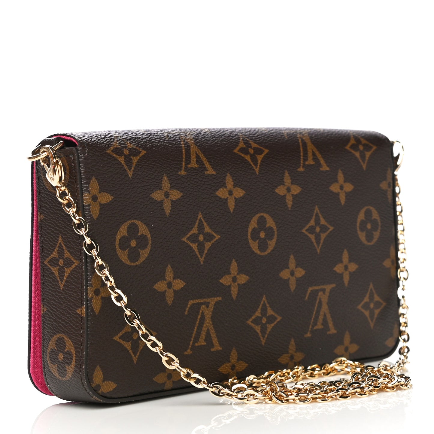 Monogram 2021 Christmas Animation Hollywood Pochette Felicie Chain Wallet Fuchsia