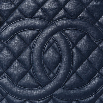 Chanel Caviar Quilted Medallion Tote Blue 9 of 13
