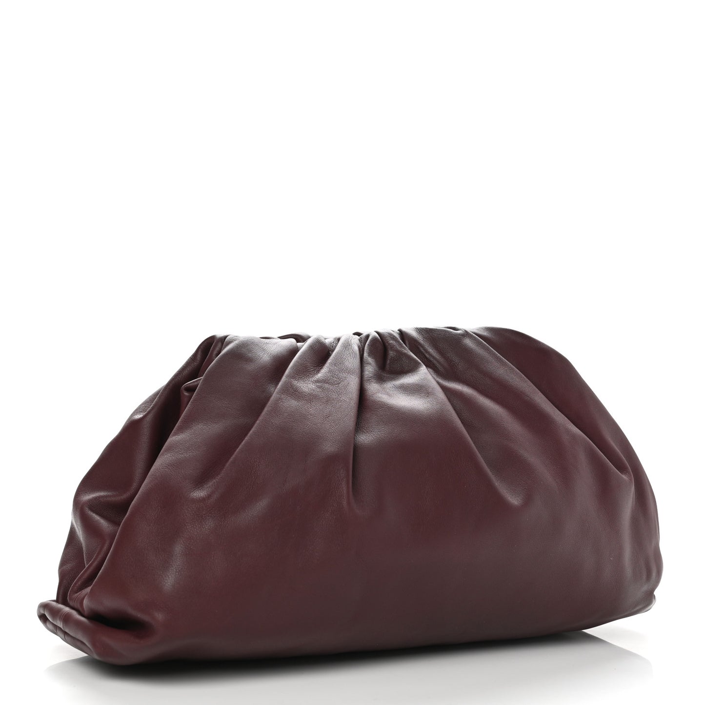 Smooth Butter Calf The Pouch Oversized Clutch Bordeaux