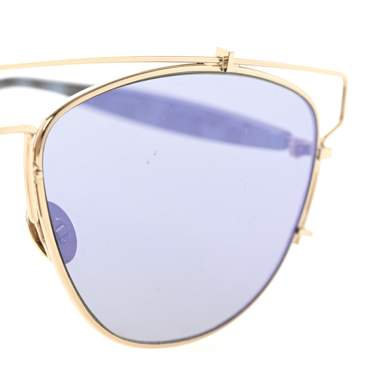 Christian Dior Technologic Sunglasses Gold Blue 8 of 9