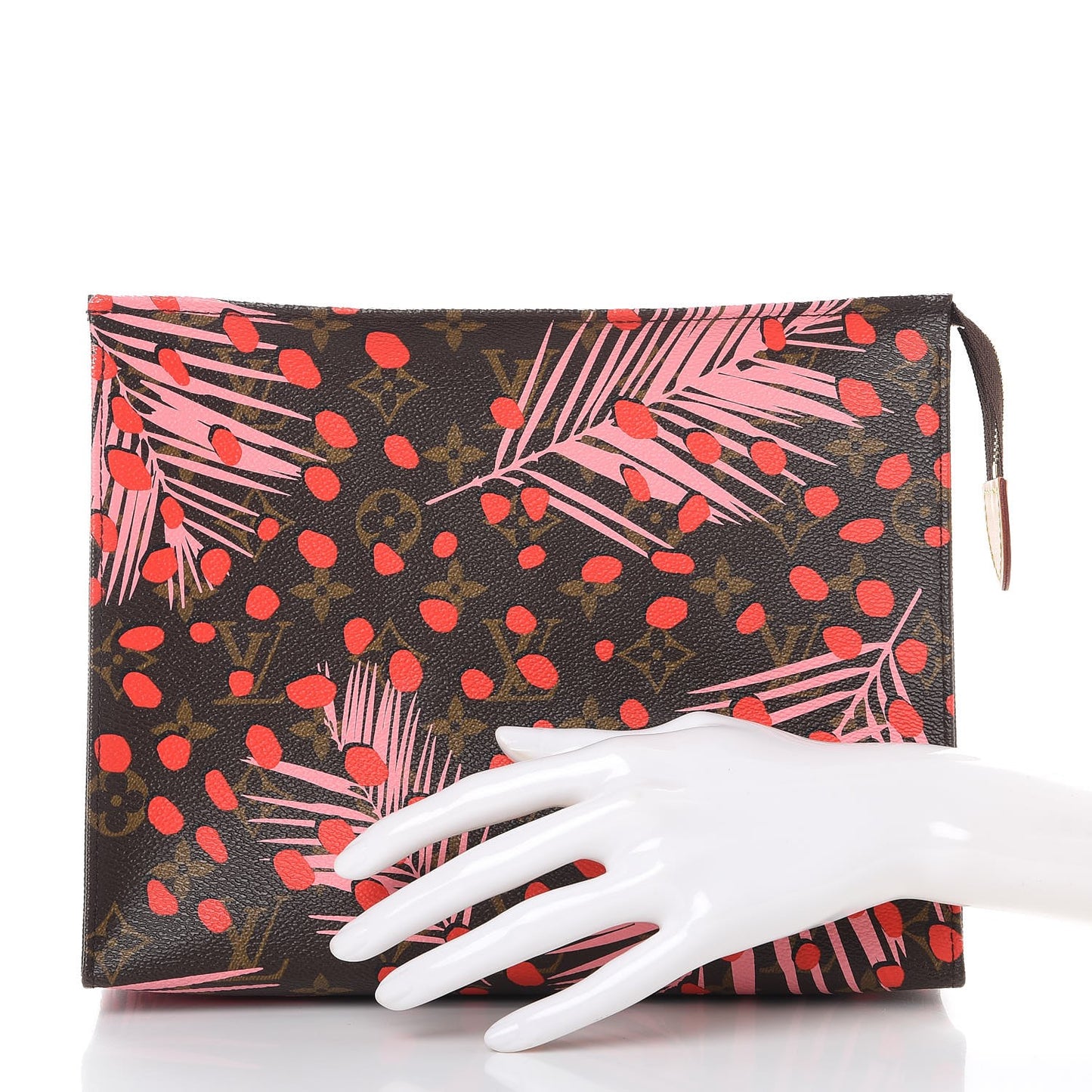 Monogram Jungle Dots Toiletry Pouch 26 Sugar Pink Poppy