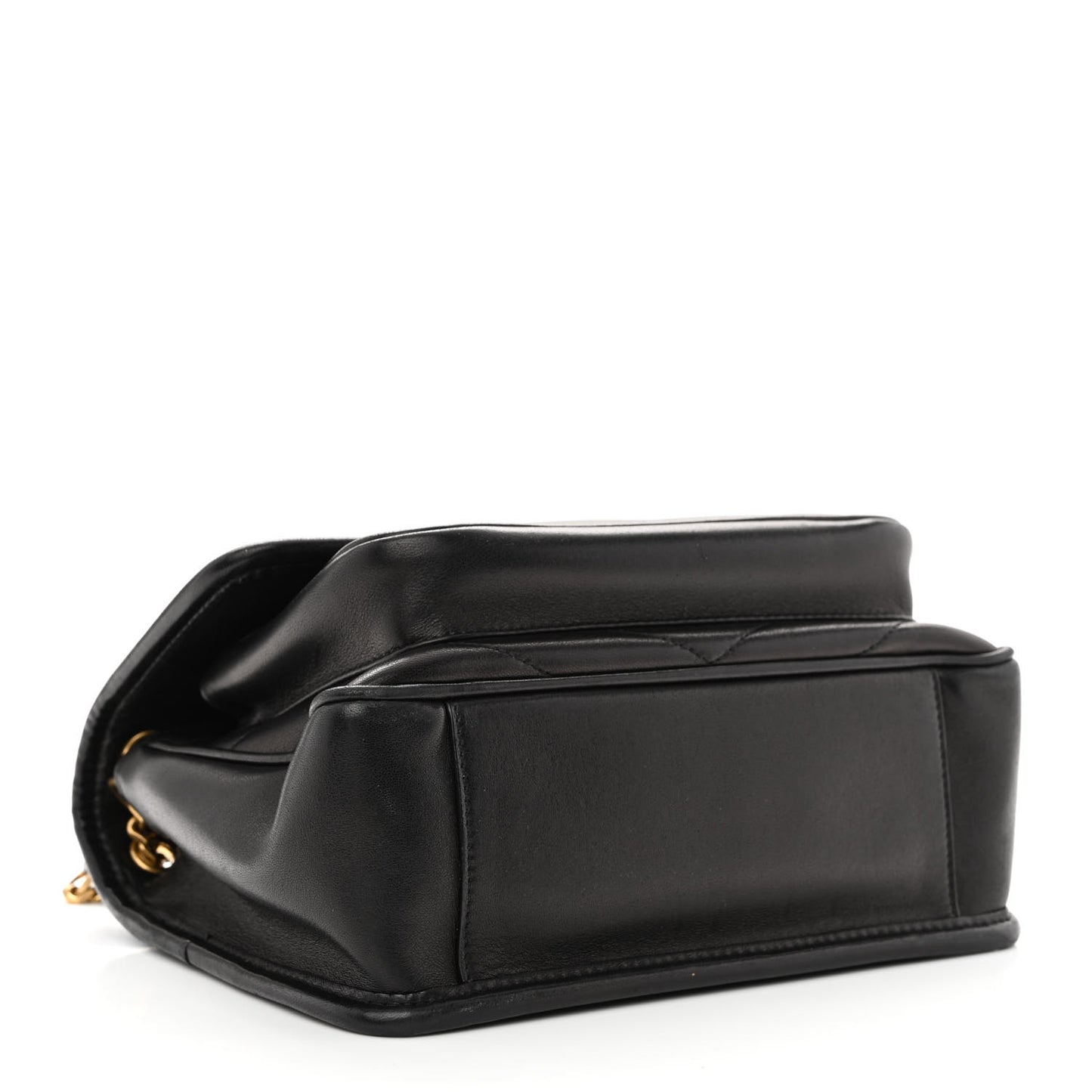Lambskin Matelasse Monogram Baby Niki Chain Satchel Black