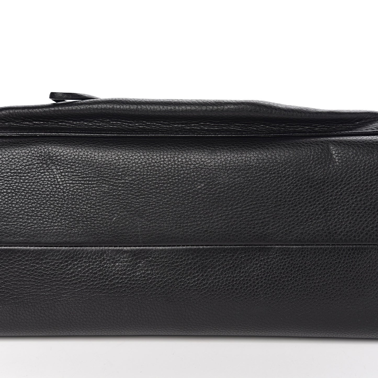 Calfskin Bamboo Handle Tote Black