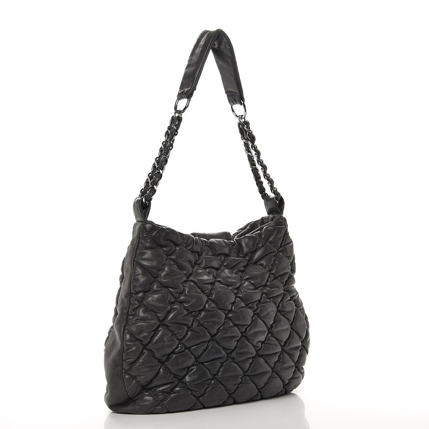 Calfskin Bubble Quilt Hobo Grey