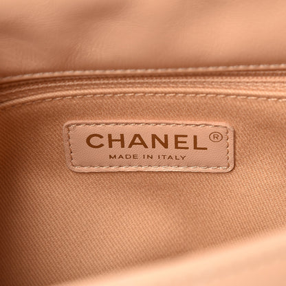 Chanel Calfskin Chevron Quilted Large Coco Handle Flap Light Beige 6 of 8