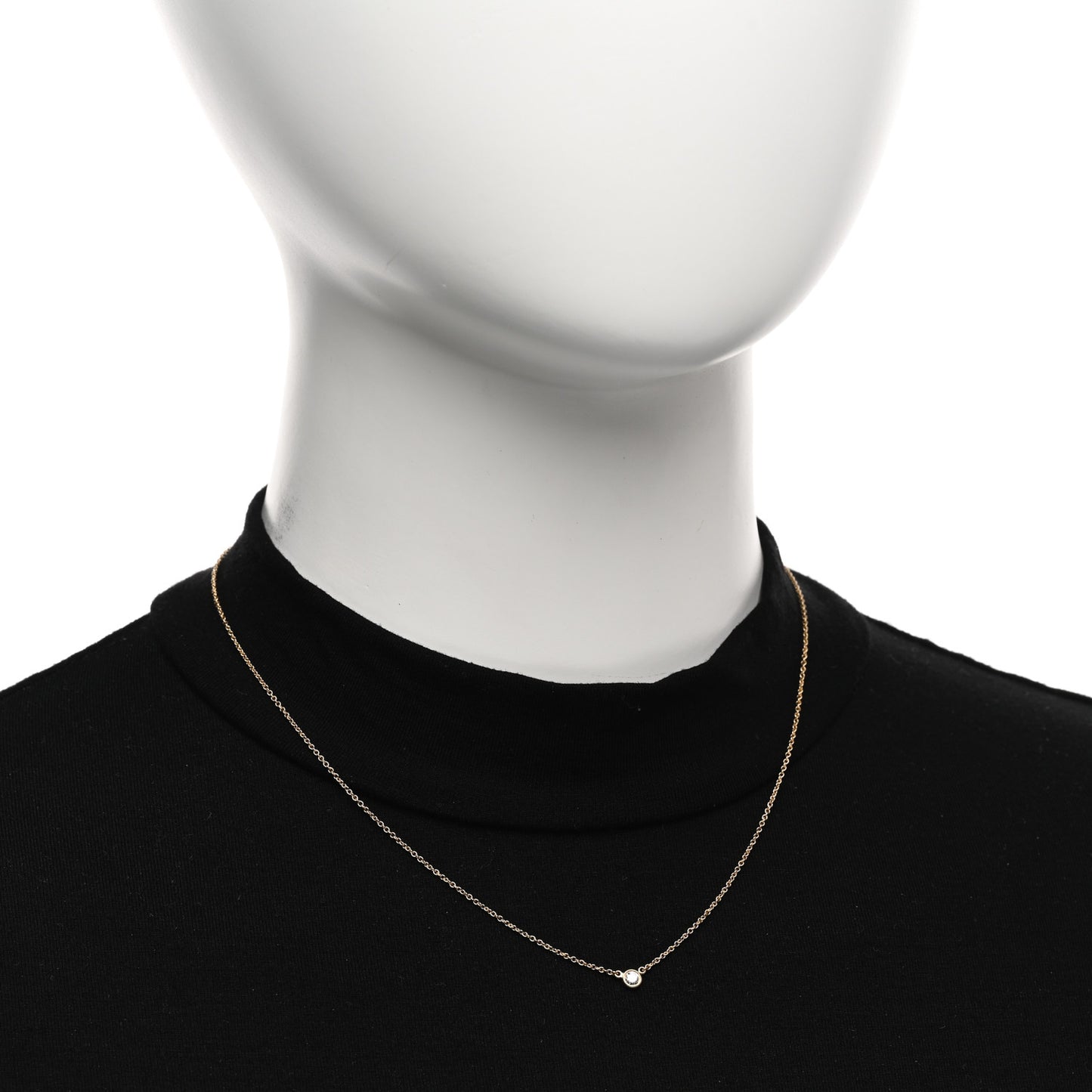 18K Yellow Gold Diamond .10ct Elsa Peretti Diamonds by the Yard Pendant Necklace