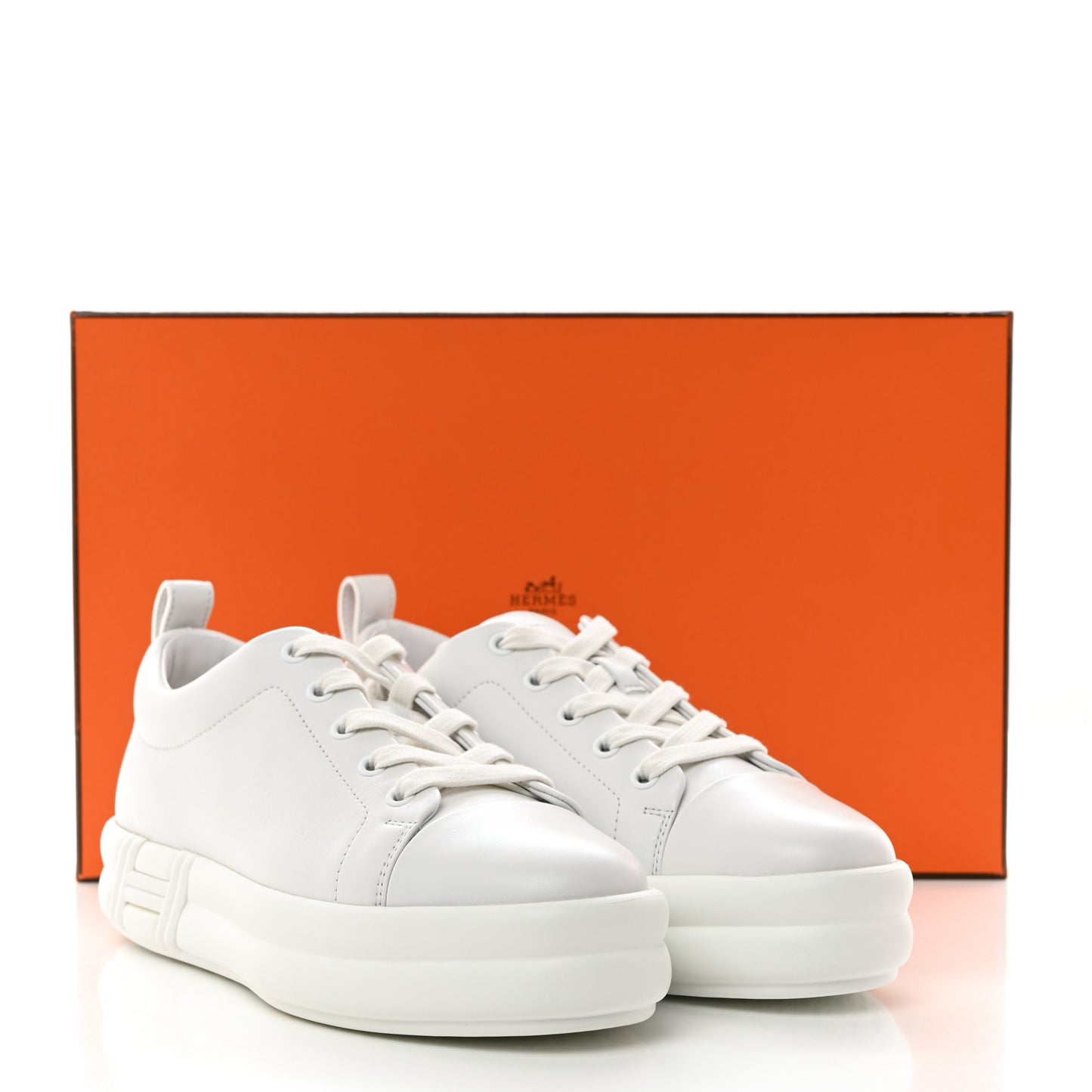 Calfskin Womens Happy Sneakers 36.5 White