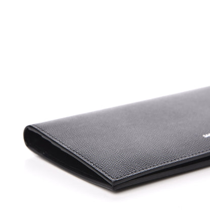 Saint Laurent Grain De Poudre Foldover Logo Wallet Black 5 of 8