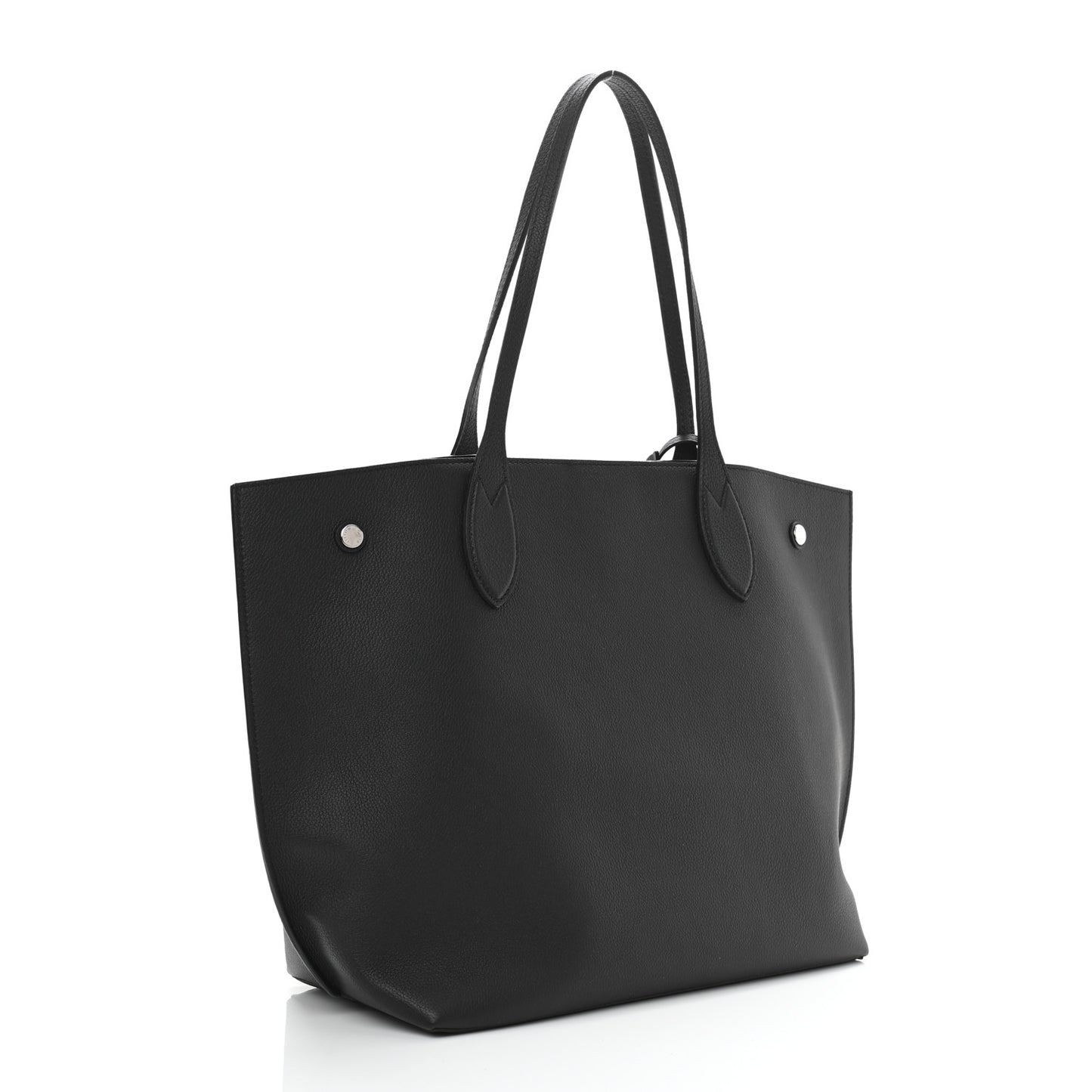 Calfskin Lockme Go Tote Black