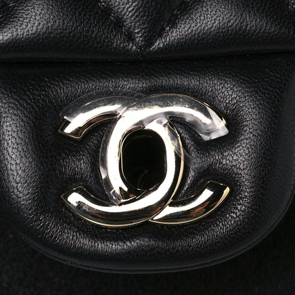 Chanel Lambskin Quilted Mini Top Handle Rectangular Flap Black 13 of 15