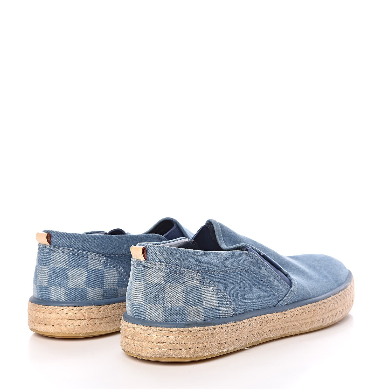 Louis Vuitton Denim Damier Mens Coconut Grove Espadrilles 12 Blue 4 of 12