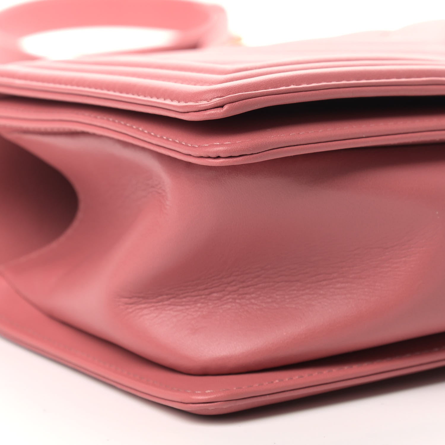 Chanel Calfskin Chevron Quilted Medium Boy Flap Pink 7 of 8