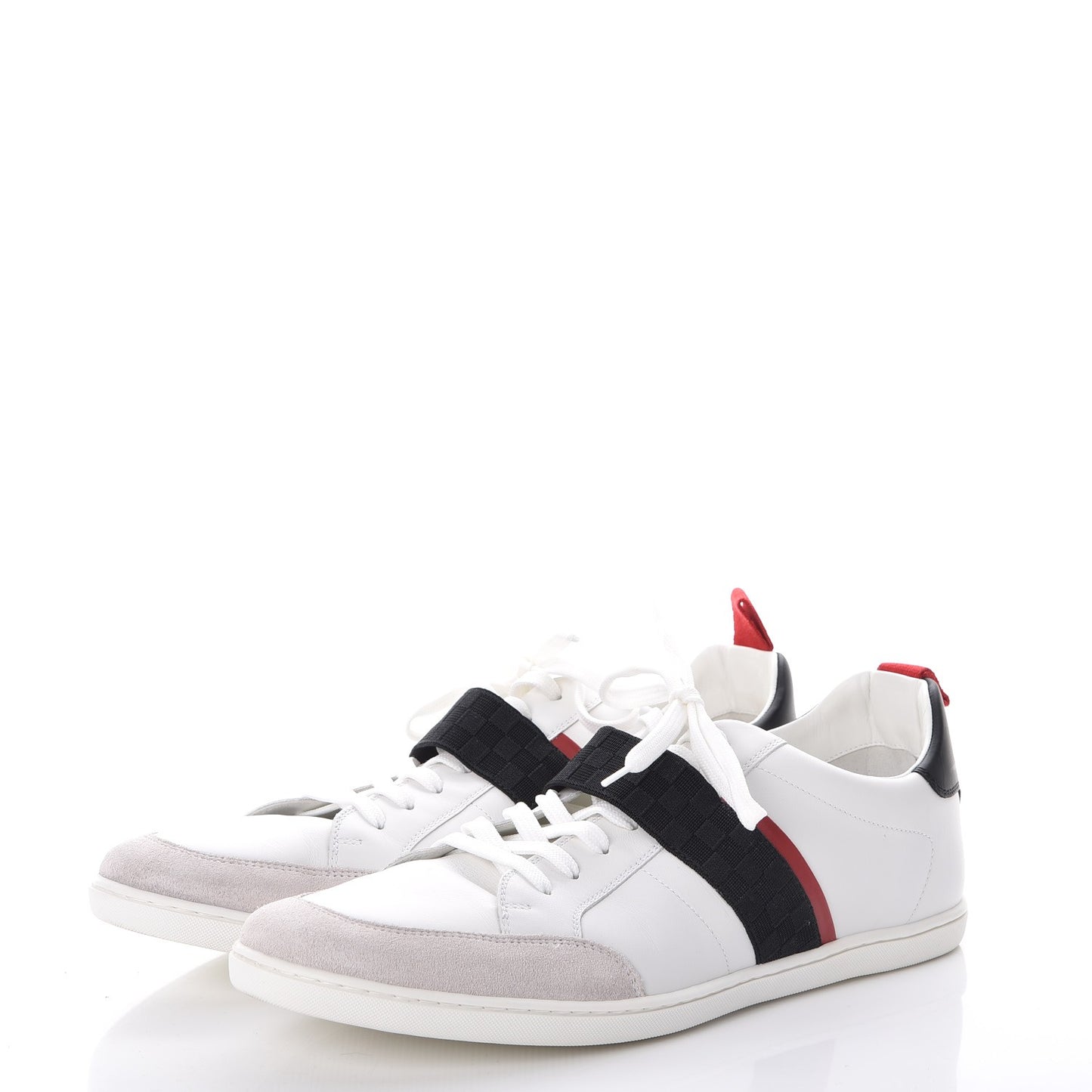 Calfskin Damier Waterline Sneakers 9.5 White