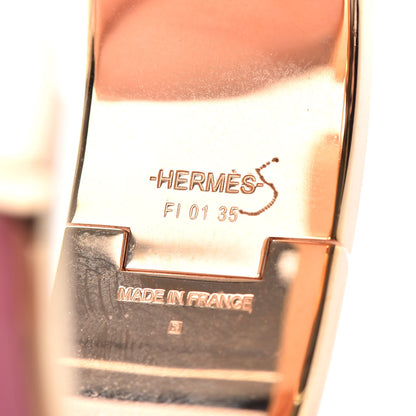 Hermes Enamel Wide Clic Clac H Bracelet PM Rose Velours 4 of 4