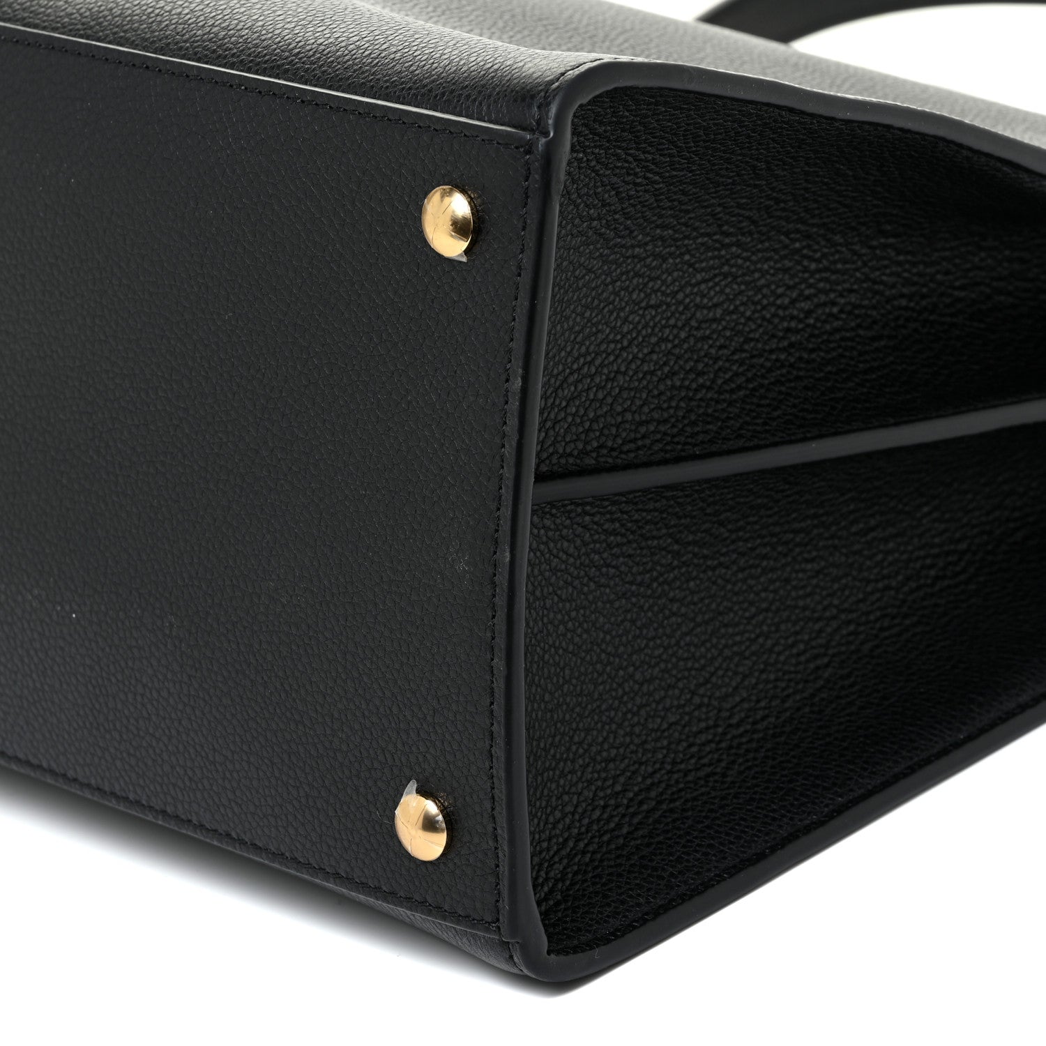 Burberry Grainy Calfskin Large Title Bag Black 10 of 18