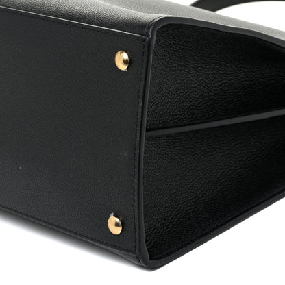 Burberry Grainy Calfskin Large Title Bag Black 10 of 18