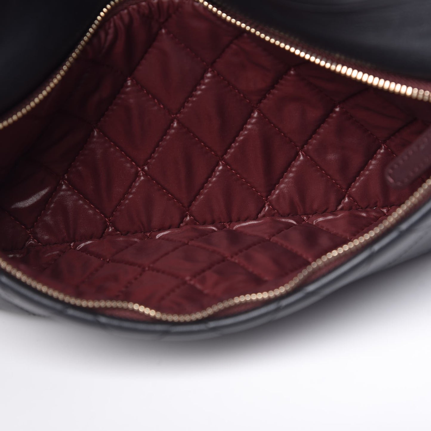 Lambskin Quilted CC Beauty Clutch Black