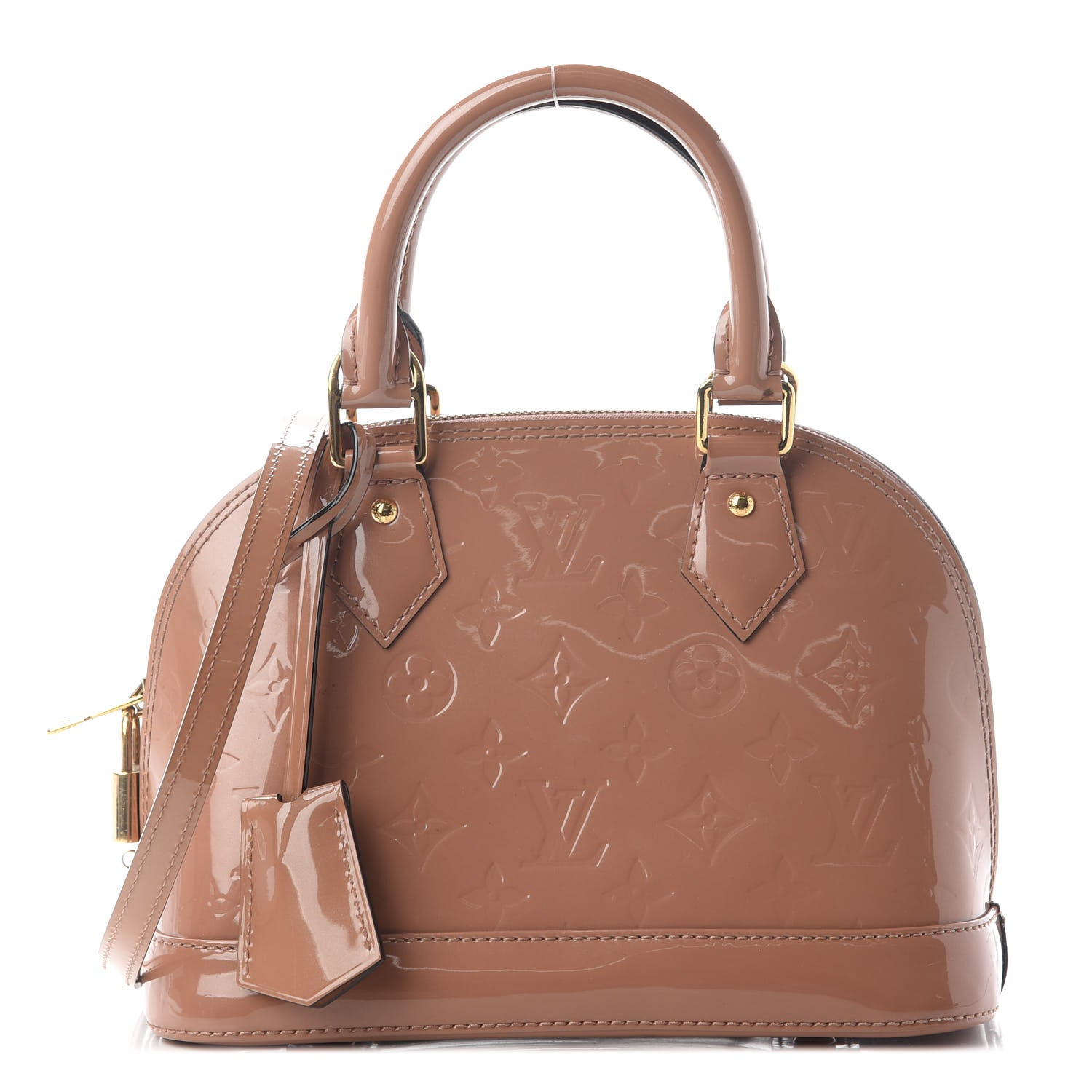 Louis Vuitton Vernis Alma BB Rose Velours 1 of 9