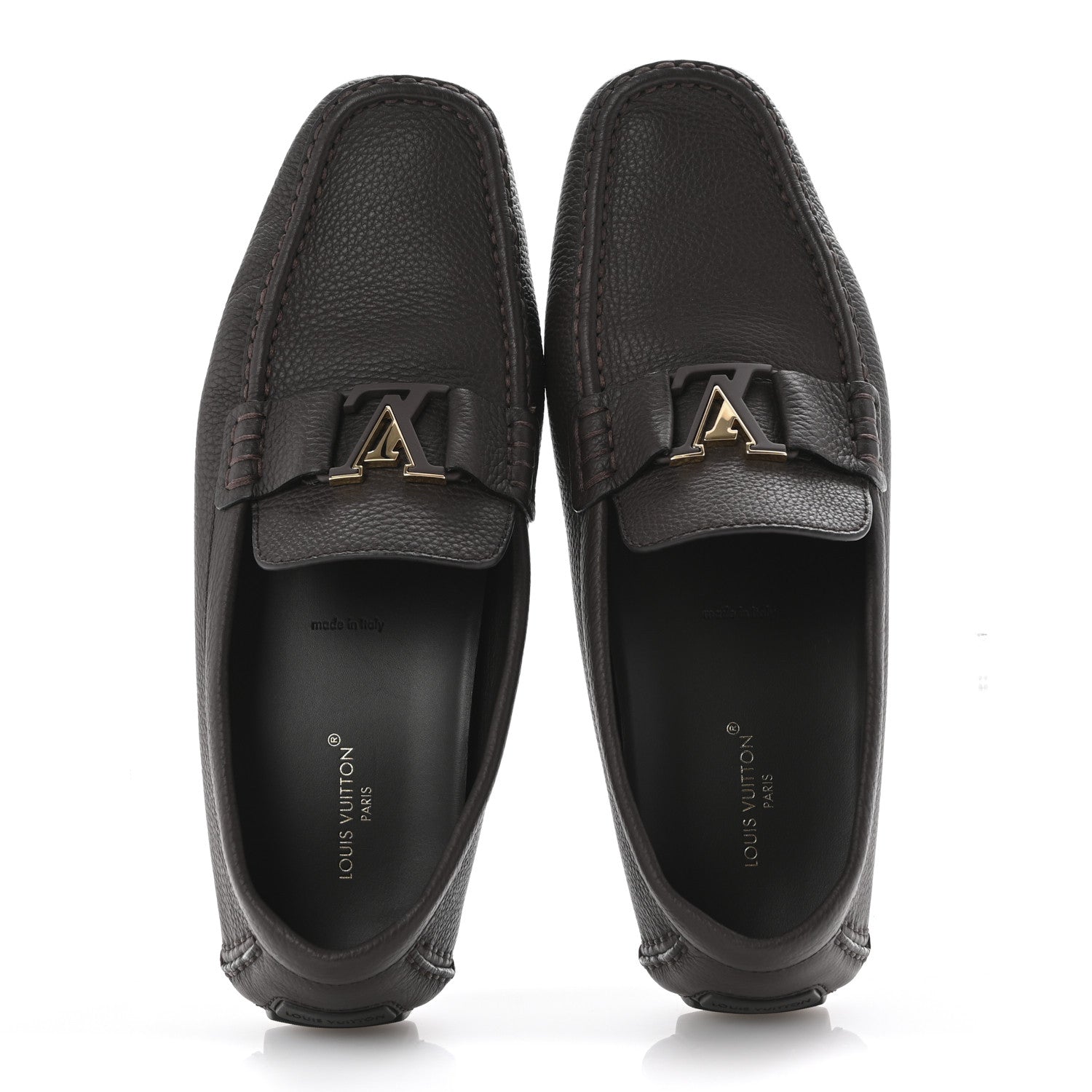 Louis Vuitton Taiga Mens Monte Carlo Car Shoe Moccasin Loafers 11.5 Brown 2 of 10