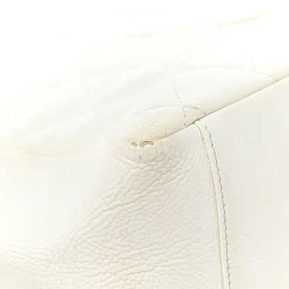 Chanel Caviar Quilted Grand Shopping Tote GST White 16 of 24
