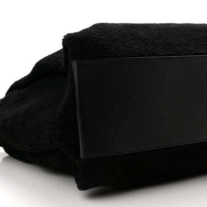 Chanel Shearling Extra Large Deauville Tote Black 9 of 10