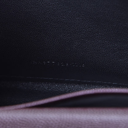 Saint Laurent Grain De Poudre Matelasse Chevron Monogram Chain Wallet Amaranto 8 of 8