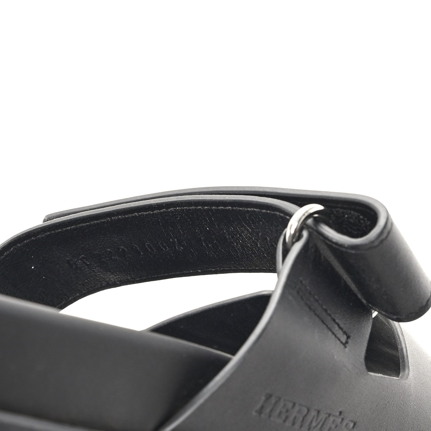 Hermes Calfskin Womens Chypre Sandals 40.5 Black 9 of 10