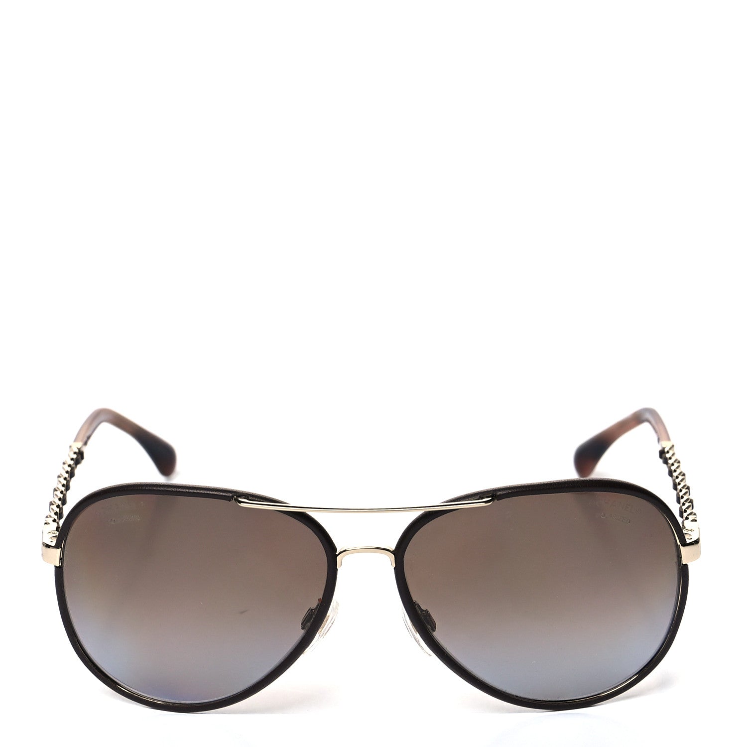 Chanel Metal Polarized Pilot Winter Sunglasses 4219-Q Brown 2 of 8