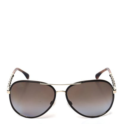 Chanel Metal Polarized Pilot Winter Sunglasses 4219-Q Brown 2 of 8