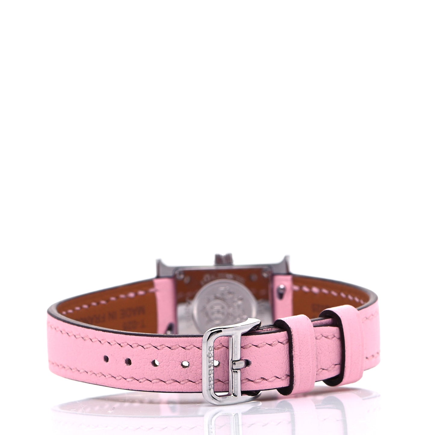 Stainless Steel Swift Diamond Mother of Pearl 17.2mm Heure H Hour Quartz Watch Rose Sakura