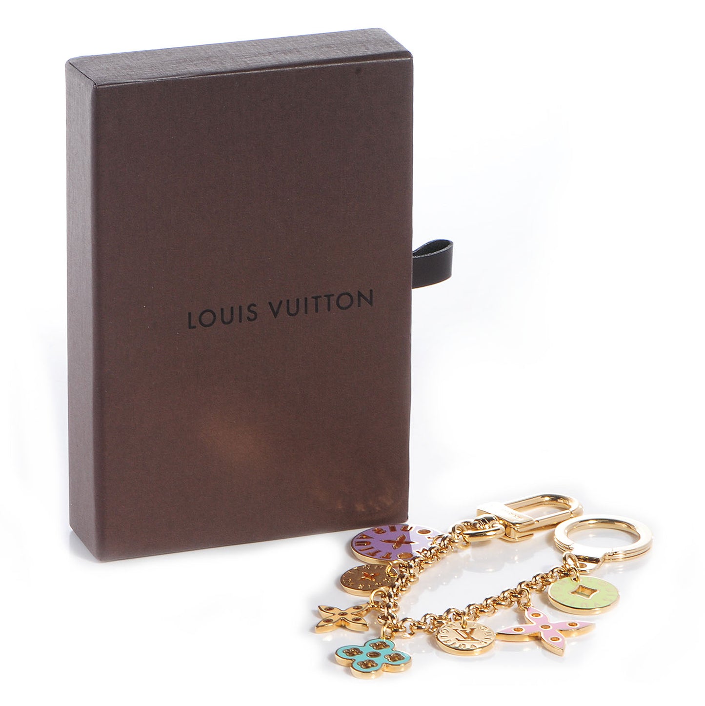 Monogram Multicolor Looping Chain Key Ring