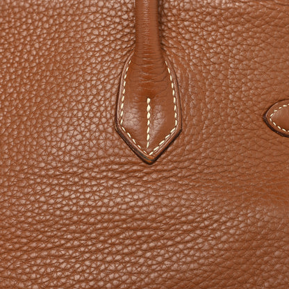 Hermes Taurillon Clemence Birkin 35 Gold 13 of 13