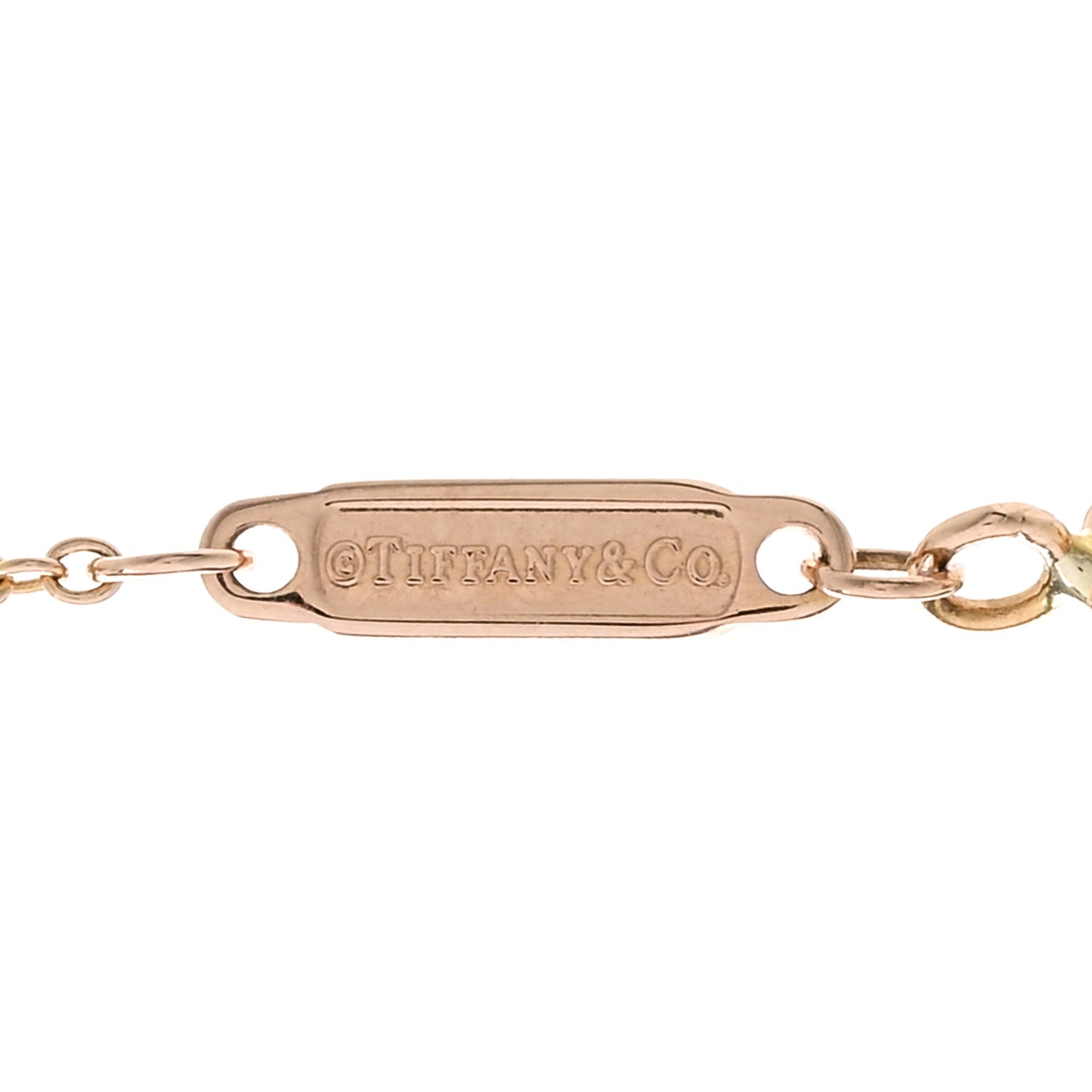 18K Rose Gold Mini T Smile Pendant Necklace