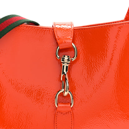Gucci Patent Calfskin Small Jackie Shoulder Bag Orange 7 of 9