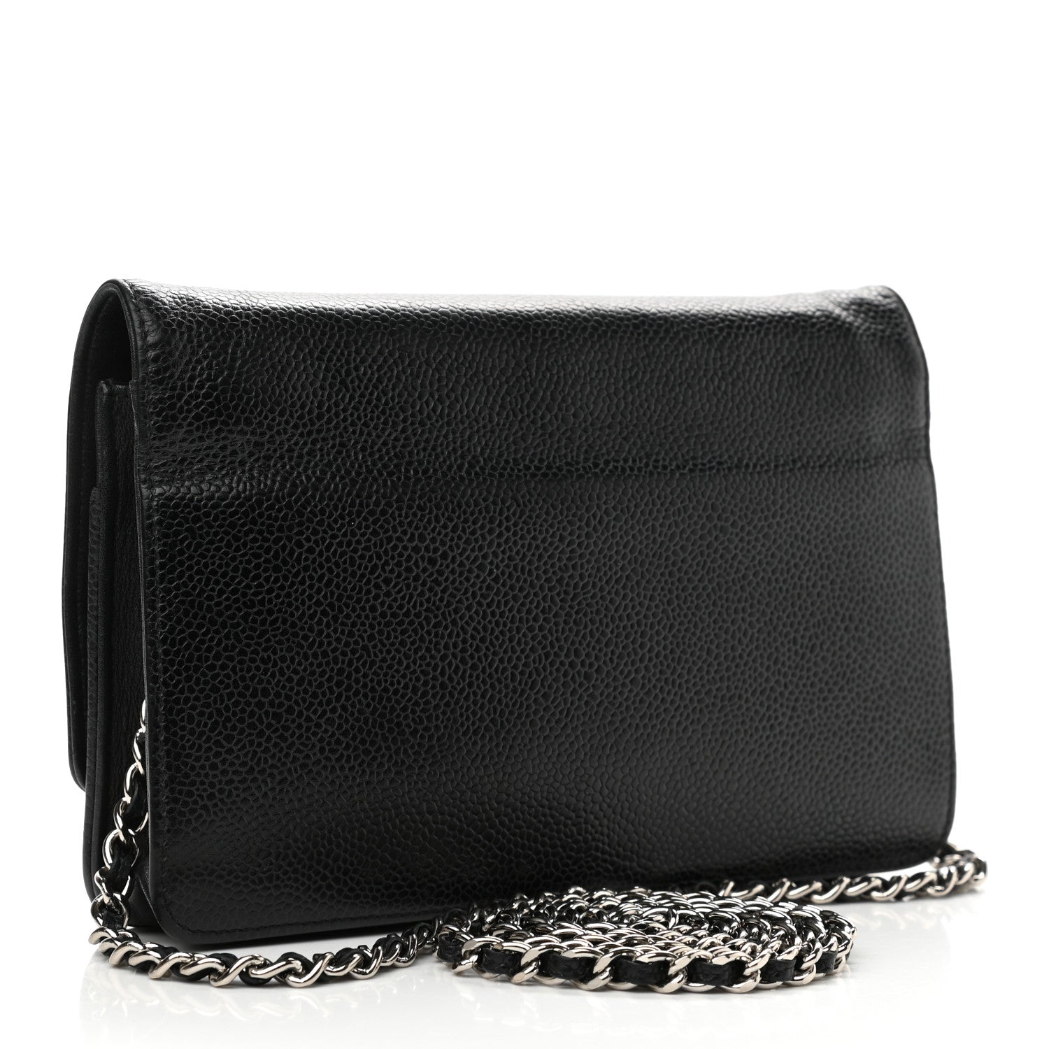 Chanel Caviar Timeless CC Wallet On Chain WOC Black 3 of 14
