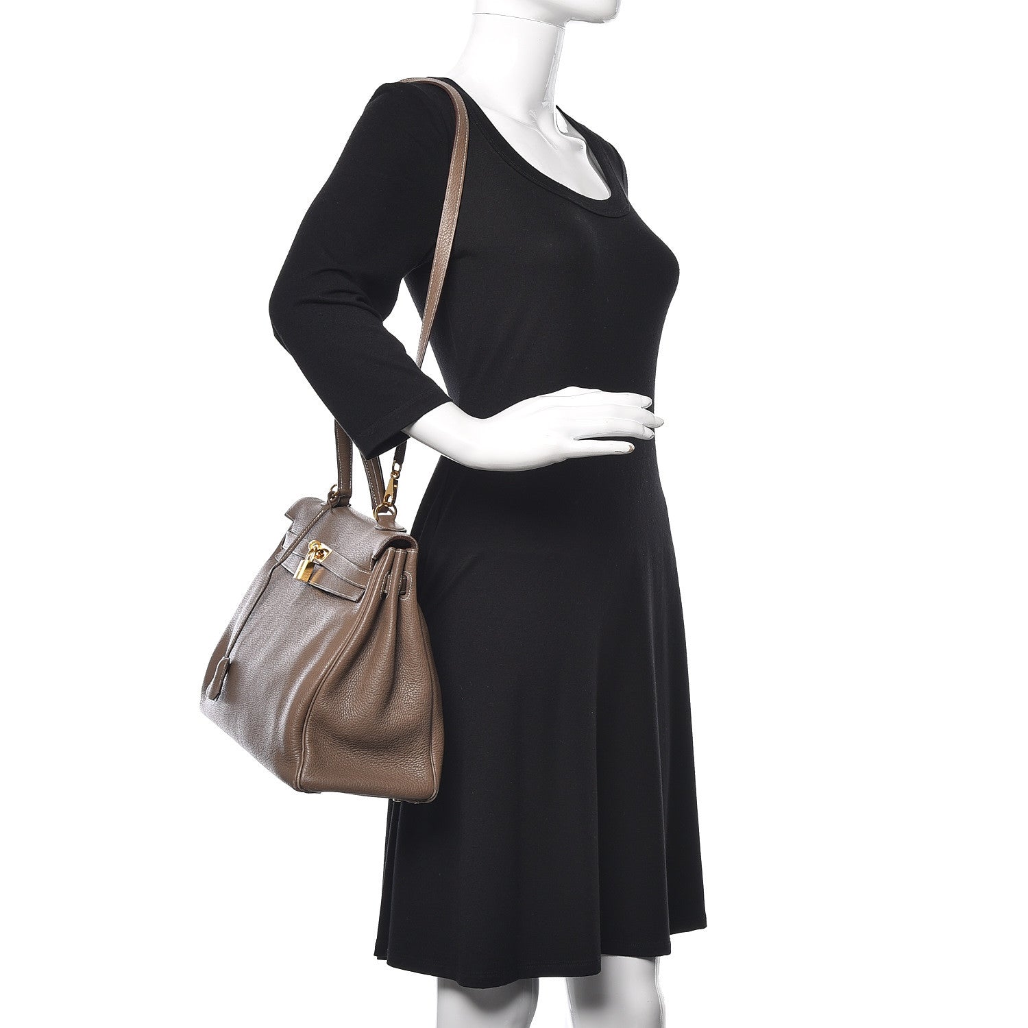 Hermes Taurillon Clemence Kelly Retourne 35 Etoupe 2 of 22