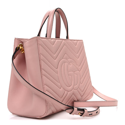 Gucci Calfskin Matelasse Small GG Marmont Tote Perfect Pink 3 of 10