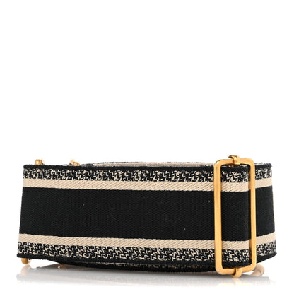 Christian Dior Canvas Embroidered Shoulder Strap Black 2 of 6