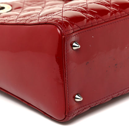 Christian Dior Patent Cannage Medium Lady Dior Red 8 of 16