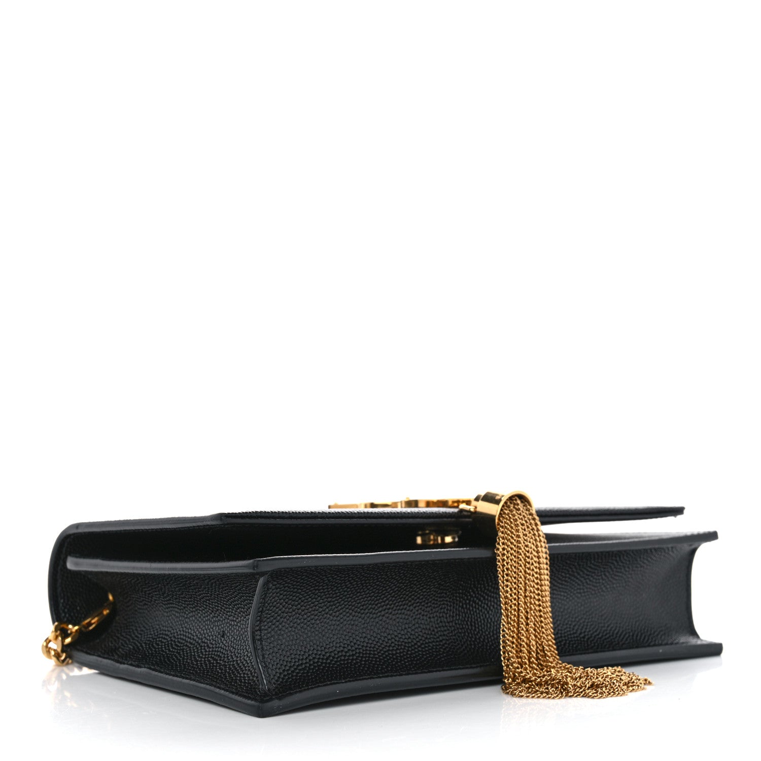 Saint Laurent Grain De Poudre Classic Monogram Kate Tassel Chain Wallet Black 4 of 9