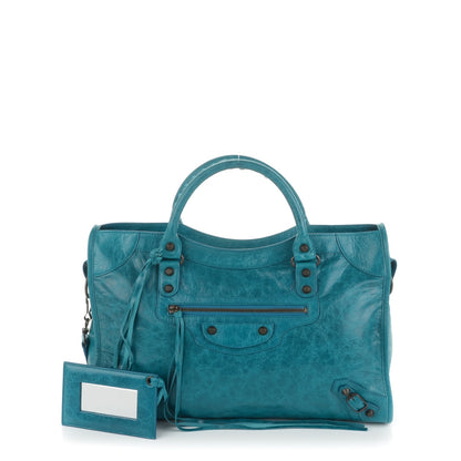 Balenciaga Agneau Classic Hardware City Lagon 1 of 7